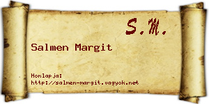 Salmen Margit névjegykártya